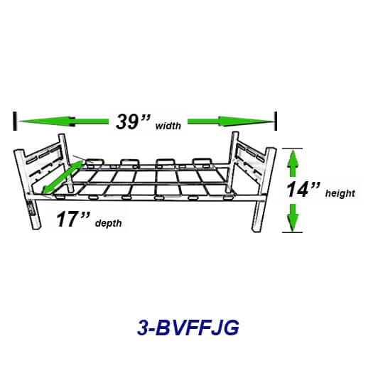3-BVFFJG 3/4-BIB Box (39") Flat Shelf