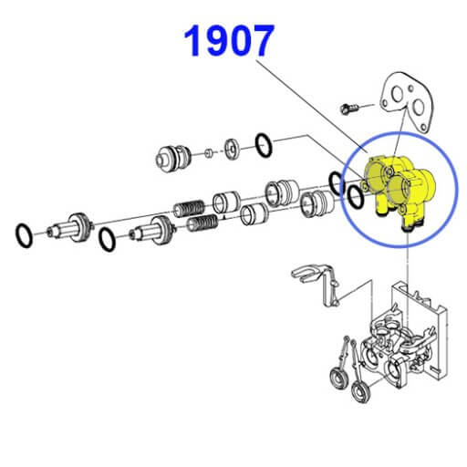 1907 FLOW CONTROL BODY W/ O-RINGS (UF1)