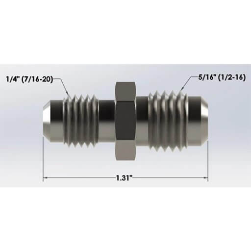 1/4″ Male Flare to 5/16″ Male Flare Adapter