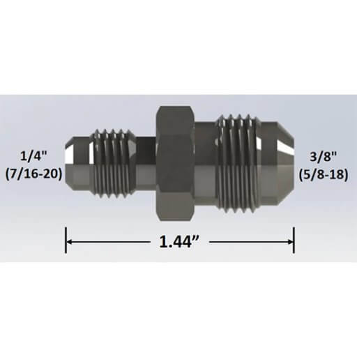 1/4″ Male Flare to 3/8″ Male Flare Adapter