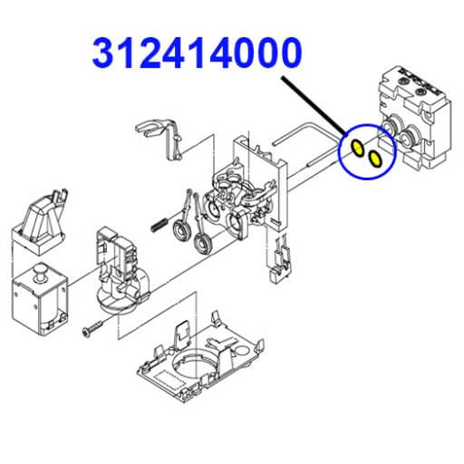 312414000 O-RING, BACK BLOCK (UF1)