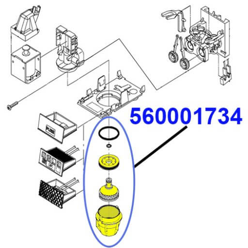 560001734 NOZZLE & DIFFUSER ASSEMBLY, JUICE (UF1)