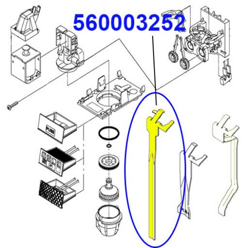 560003252 VALVE LEVER, OPTIFILL (UF1)