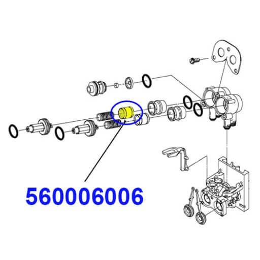 560006006 PISTON WATER REGULATOR, CERAMIC (UF1)