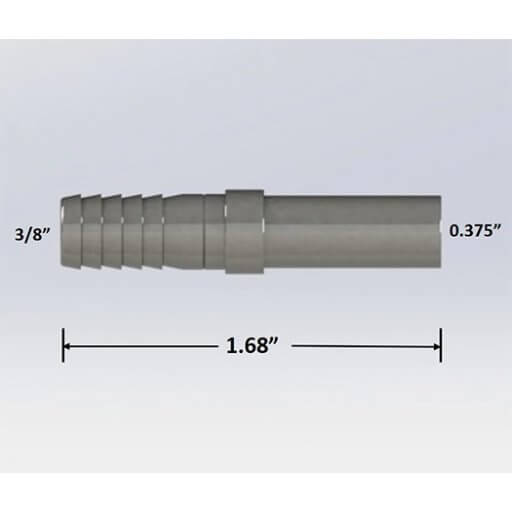 3/8″ Tube Stem to 3/8″ Barb