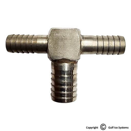 3/8″ Barb to 1/2″ Barb Tee