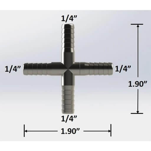 1/4" Barbed Cross - Economy