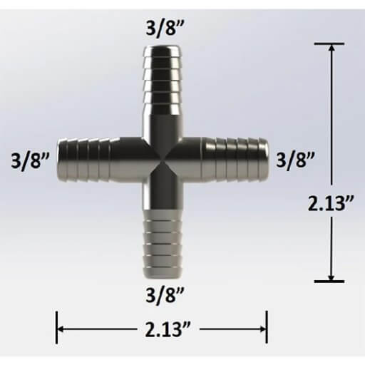 3/8" Barbed Cross - Economy