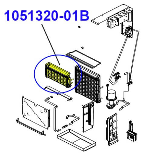 1051320-01B Evaporator Assembly Diagram
