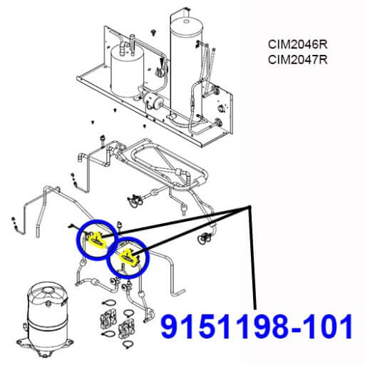 9151198-101 Hot Gas Valve Body Diagram