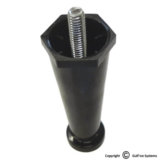 37958 4" Black Leg, Single