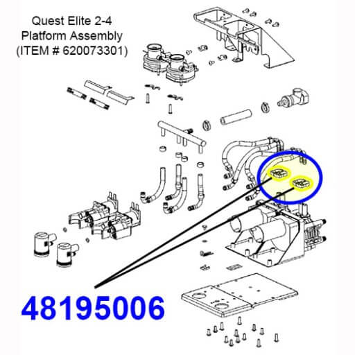 48195006 Clamp, Quest Pump Tube Diagram