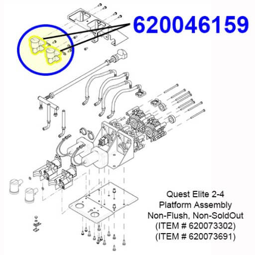 620046159 Adapter Caddy, No Flush Diagram