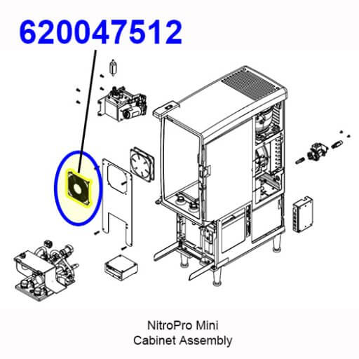 620047512 Fan Guard w/ Clips Diagram