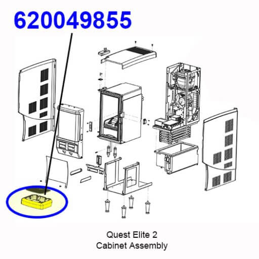 620049855 Black Drip Tray with Texture Diagram