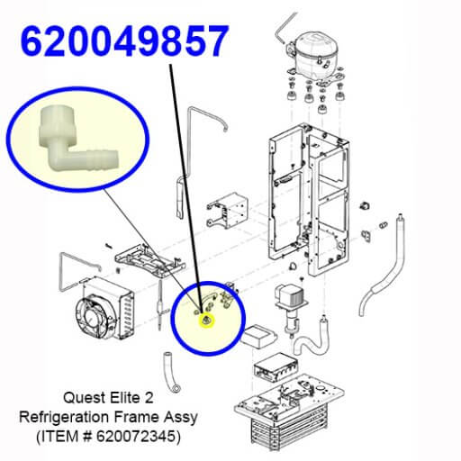 620049857 Fitting, L, 1/4" FPT x 3/8" Bb Diagram