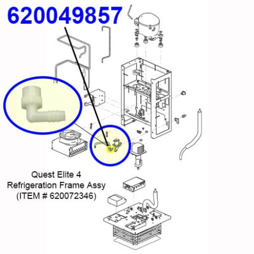 620049857 Fitting, L, 1/4" FPT x 3/8" Bb Diagram