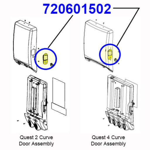 720601502 Door Handle Diagram