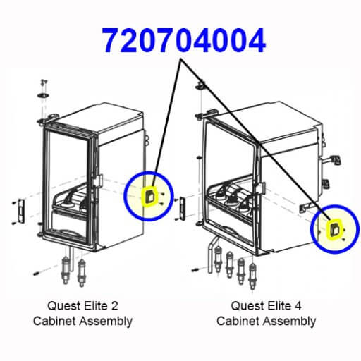 720704004 Female Door Catch Diagram