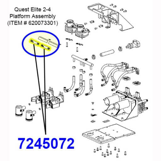 7245072 Label, Dispense and Flush Diagram