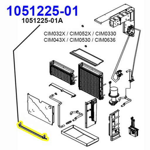 1051225-01 (1051225-01A) Lower Curtain Assembly Diagram