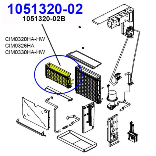 1051320-02 Evaporator Assembly Diagram