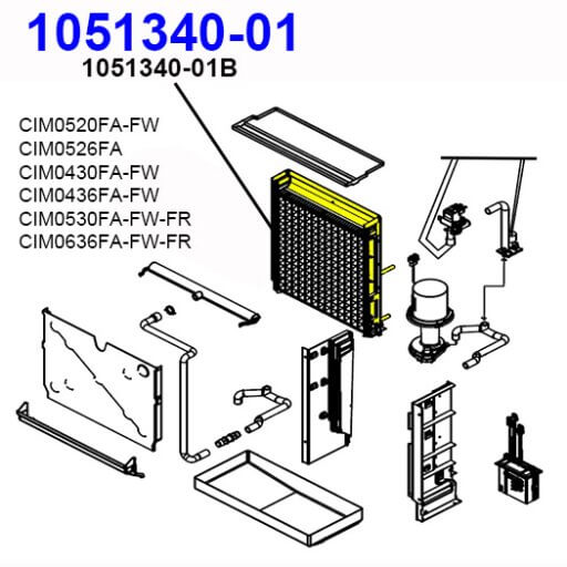 1051340-01 Evaporator Assembly Diagram