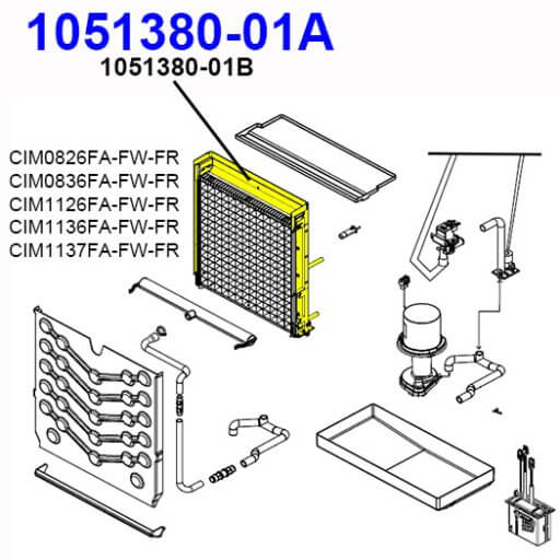 1051380-01 Evaporator Assembly Diagram