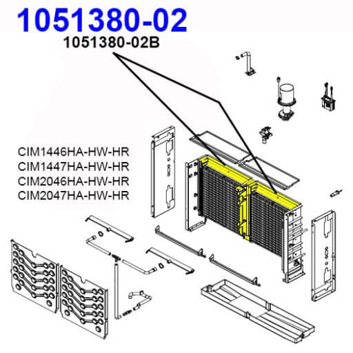 1051380-02 Evaporator Assembly Diagram