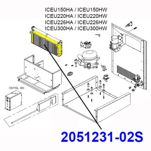 2051231-02S Evaporator Assembly Diagram