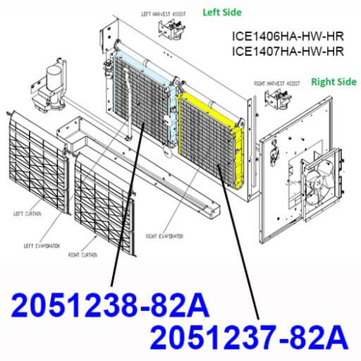 2051237-82A Evaporator Assembly Diagram