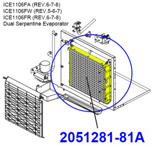 2051281-81A Evaporator Assembly Diagram
