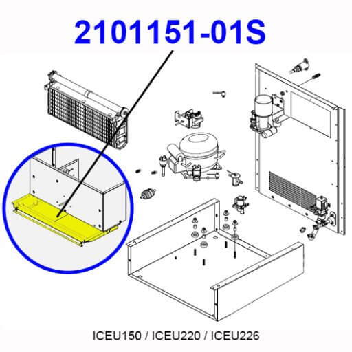 2101151-01S Water Trough with Brass Thermal Well Diagram