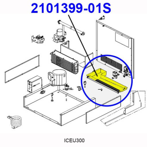 2101399-01S Water Trough with Brass Thermal Well Diagram