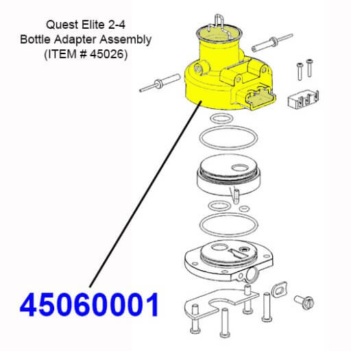 45060001 Bottle Adapter Top Diagram