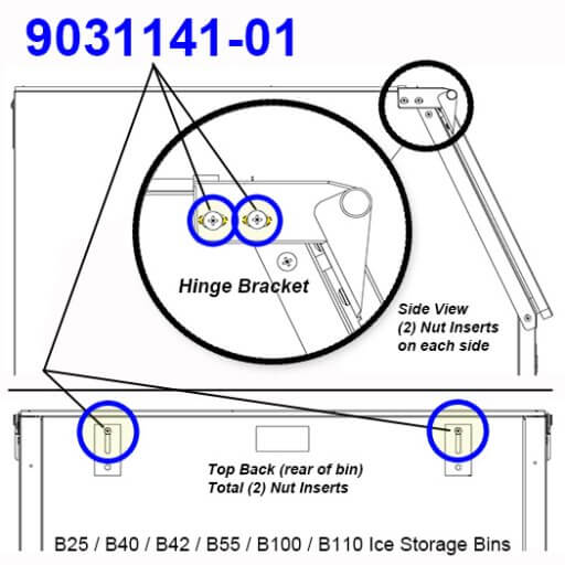 9031141-01 Plastic Nut Insert Diagram