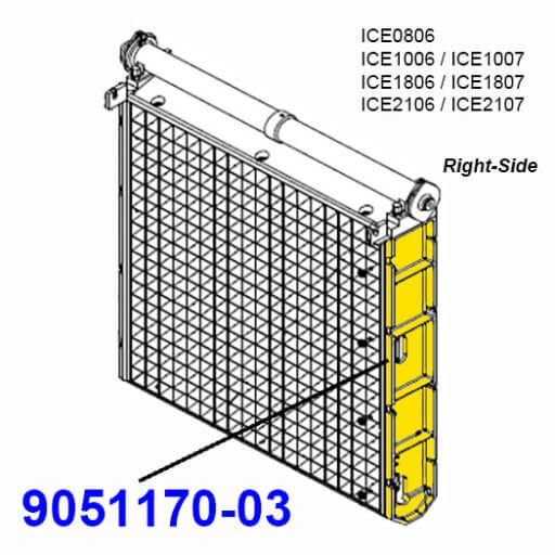 9051170-03 Evaporator Right Panel Diagram