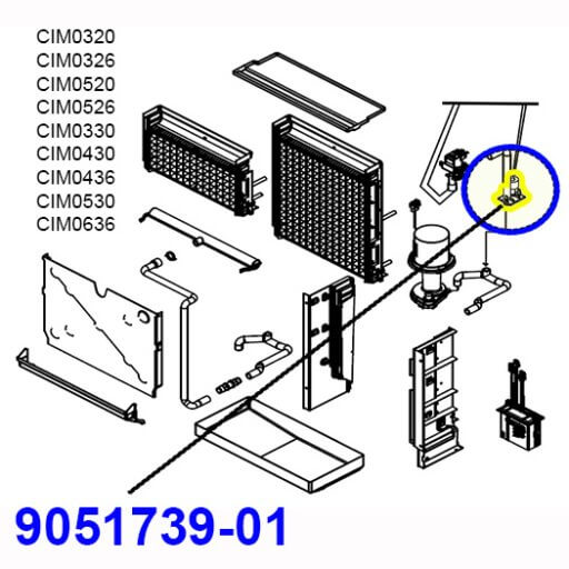 9051739-01 Inlet-Outlet Bracket Diagram