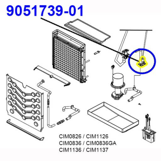 9051739-01 Inlet-Outlet Bracket Diagram