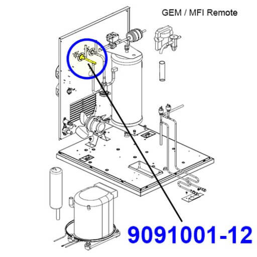 9091001-12 Bulkhead Coupling Half Diagram