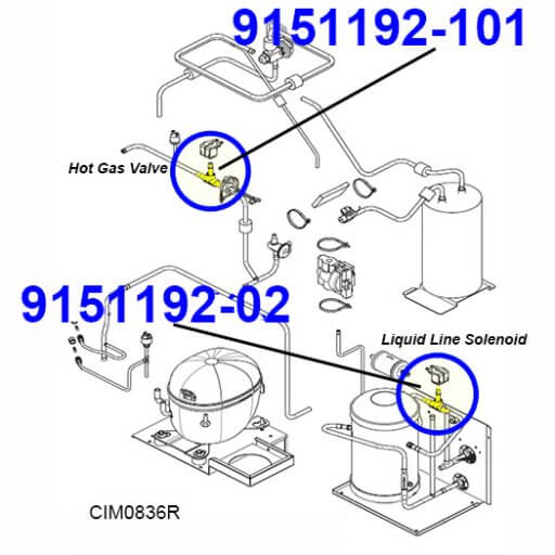9151192-02 Hot Gas Valve Body Diagram