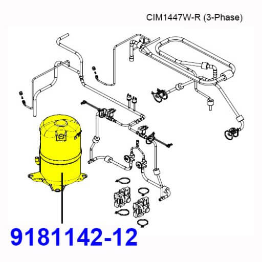 9181142-12 Compressor Kit 3-Phase Diagram