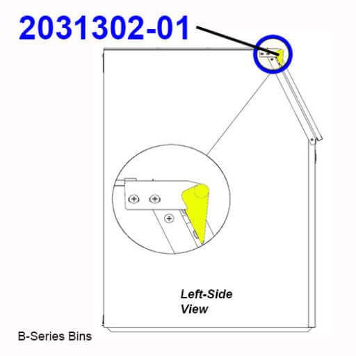 2031302-01 Hinge Bracket, Left Hand Diagram