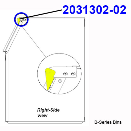 2031302-02 Hinge Bracket, Right Hand Diagram