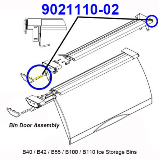 9021110-02 Hinge Pin, Triple Ball Diagram