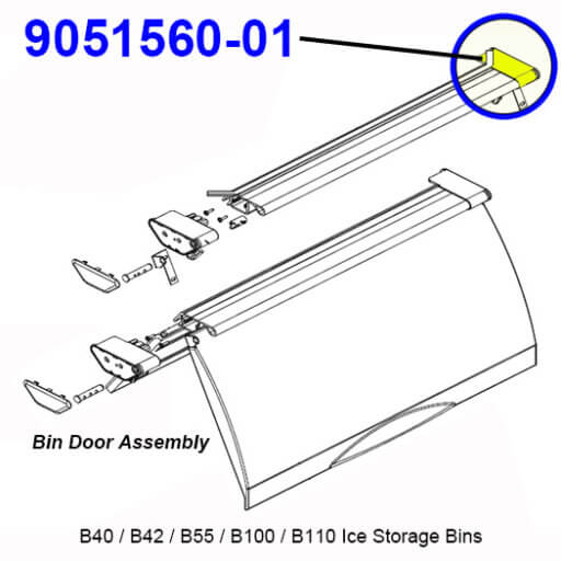 9051560-01 End Cap Hinge, RH Diagram