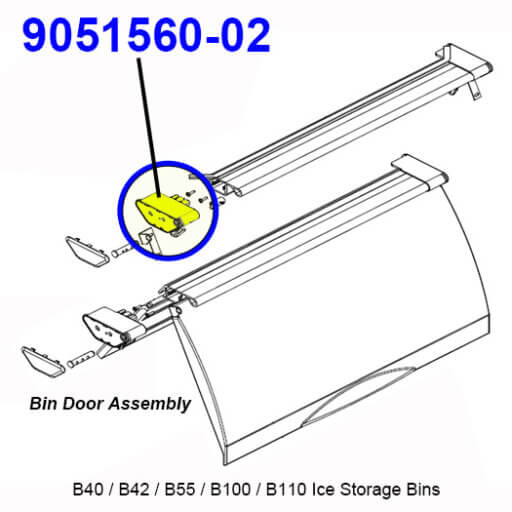 9051560-02 End Cap Hinge, LH Diagram