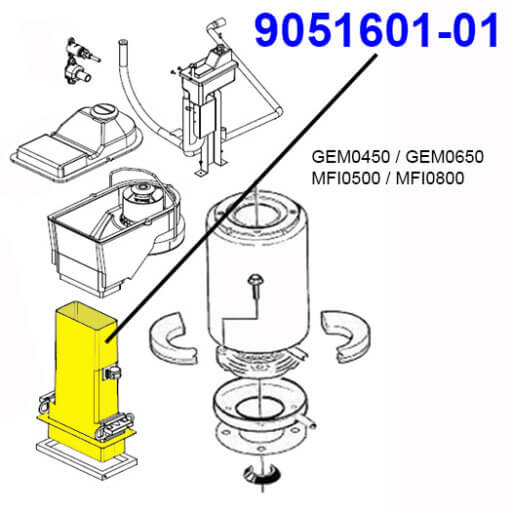 9051601-01 Lower Ice Chute Diagram