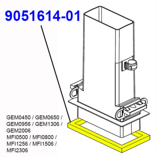 9051614-01 Ice Chute Gasket Diagram