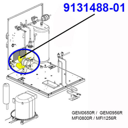 9131488-01 7.7" Fan Blade Diagram